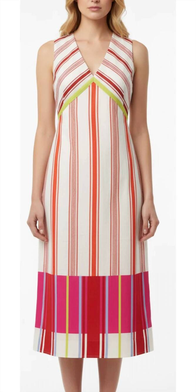 NEW ANNA CATE delia midi dress in happy stripes